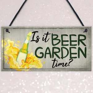 Red Ocean Signs Garden Time Hanging Garden Shed Sign Wall Pub Bar Plaques Friendship Gifts