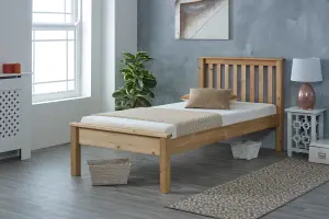 4'0 Small Double, Dorset Bed Frame, Solid Brazilian Pine wood, Waxed