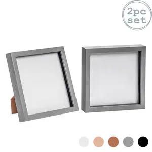 Nicola Spring - 3D Box Photo Frames - 8 x 8" - Pack of 2