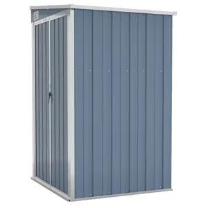 Alyxander 118x100x178 cm Galvanized Steel Pent Garden Shed Grey