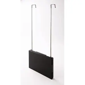 3 Way Over Door Mirror - Bathroom or Bedroom Trifold Vanity Mirror with Telescopic Hanging Hooks - H19.5 x W93 x D1.5cm