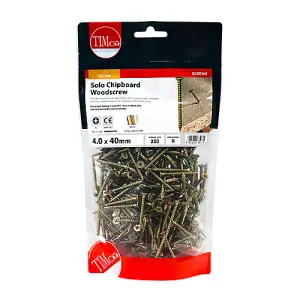 TIMCO Solo Countersunk Gold Woodscrews - 4.0 x 40 (350pcs)