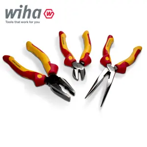 Wiha Industrial Pliers Needle Nose Diagonal Grippers 1000v VDE Electrician 38637