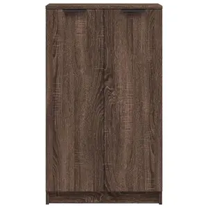 Shoe Cabinet Brown Oak 59x35x100 cm Engineered Wood