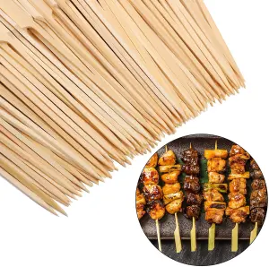 1000 Bamboo Skewers - 15cm Wooden Paddle Skewers