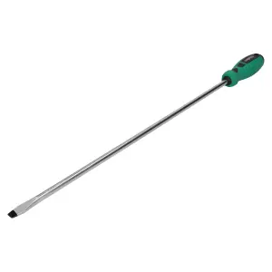 9.5mm x 450mm Slotted Flat Headed Screwdriver with Magnetic Tip Rubber Handle