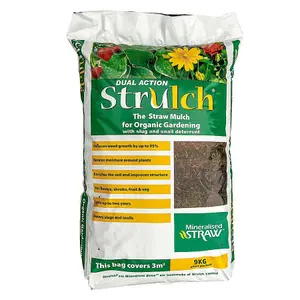 Strulch Organic Dual Action Garden Straw Mulch 9kg Bag