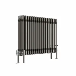 Right Radiators 600x830 mm Horizontal Traditional 4 Column Cast Iron Style Radiator Raw Metal