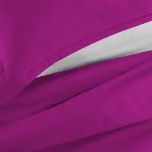 Super Soft 250 TC Microfibre Reversible Plain Duvet Cover Set Purple / Kingsize Duvet Cover + 2 Pillowcases