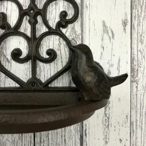 Cast Iron Wall Mounted Bird Feeder