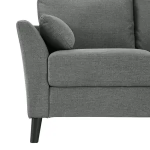 Stella 3 Seater Sofa, Grey Linen Fabric