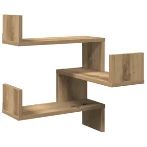 Vidaxl Wall Corner Shelves 2 Pcs 40X40x50 Cm Chipboard (Set of 2) Artisan Oak