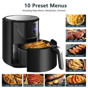 7 L Family Digital Touchscreen Air Fryer Black