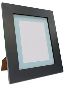 Metro Black Frame with Blue Mount for Image Size 4 x 3 Inch