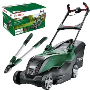 Bosch Electric Rotary Lawnmower Rotak Mower 40cm 1800w 50L + Long Handled Lopper