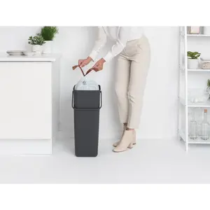 Brabantia Sort and Go 40 Litre Rubbish Bin Grey