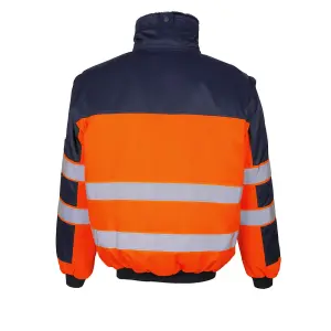 Mascot Safe Image Livigno Pilot Jacket (Hi-Vis Orange/Navy Blue)  (X Large)