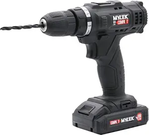 Mylek 18V Cordless Li-ion Drill And 13 Piece Accessory Set With Spare Battery