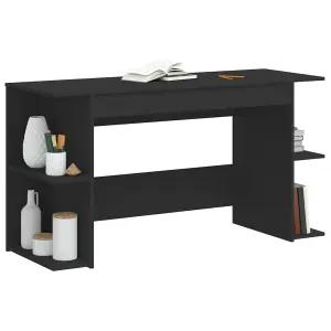 Berkfield Desk Black 140x50x75 cm Engineered Wood