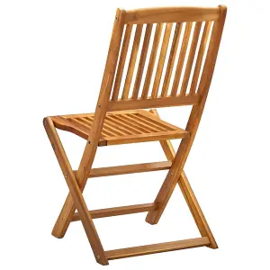 Berkfield Folding Outdoor Chairs 4 pcs Solid Acacia Wood