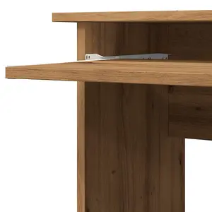 Berkfield Corner Desk Artisan Oak 120x140x75 cm Engineered Wood