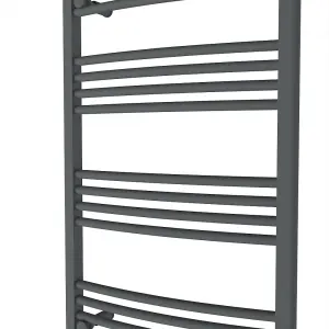 Right Radiators 1000x600 mm Bathroom Curved Heated Towel Rail Radiator Warmer Ladder Anthracite