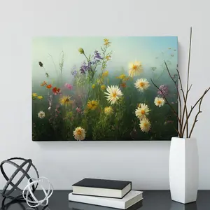 Resplendent Wildflowers Floral - Wrapped Canvas Painting 40cm H x 60cm W x 3cm D