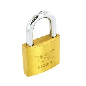 Securit Egret Long Shackle Keyed Alike Brass Padlock 40mm with x3 Keys