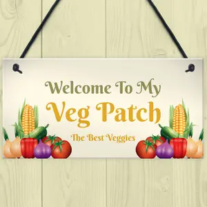 Red Ocean Novelty Vegetable Patch Sign Garden Sign Allotment Garden Shed Greenhouse Signs