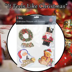 Christmas Stickers 4 Xmas Designs X 1 40.2cm x 27.6cm x 0.3cm Christmas Themed