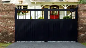 Aluminium Double Swing Gate 3000 x 1800mm Black