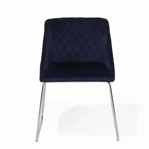 Kirkhill Upholstered Dining Chair (Set of 2) Navy Blue