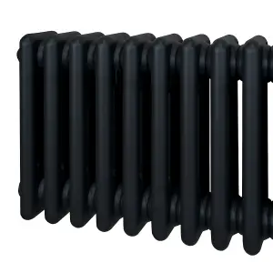 Traditional 3 Column Radiator - 1800 x 202 mm - Black