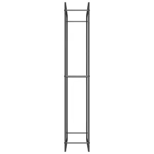 Berkfield Firewood Rack Matt Black 80x28x154 cm Steel