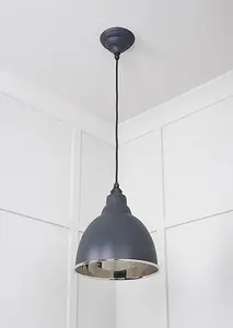 Smooth Nickel Brindley Pendant in Slate