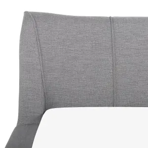 Fabric EU King Size Bed Grey NANTES