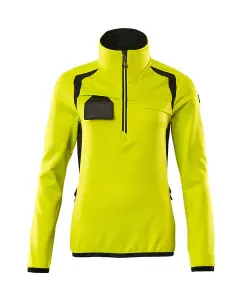 Mascot Accelerate Safe Ladies Half Zip Microfleece (Hi-Vis Yellow/Black)  (XXX Large)