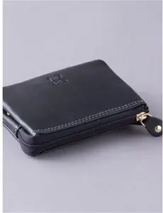 Leather Coin Purse In Black