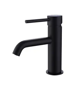 Aquarius RF-Series Cold Start Mono Basin Mixer Tap inc Waste Matt Black