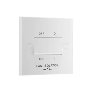 BG 10A Rocker Raised square Control switch Gloss White