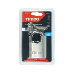 Timco - Stainless Steel Padlock (Size 50mm - 1 Each)