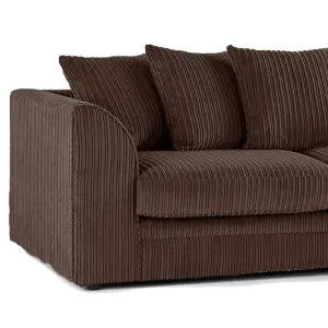 Luxor Jumbo Cord Chocolate 3 + 2 Fabric Sofa Suite