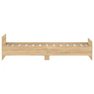 Berkfield Bed Frame Sonoma Oak 90x200 cm Engineered Wood