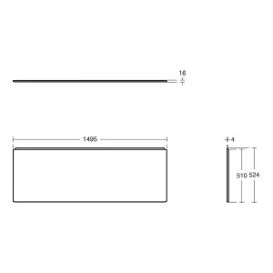 Ideal Standard Unilux Plus White Rectangular Front Bath panel (H)52.4cm (W)149.5cm