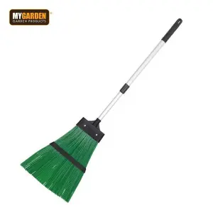 Telescopic Garden Yard Broom Stiff Brush Aluminium Handle 1096