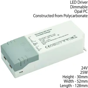 24V DC 25W Dimmable LED Driver / Transformer Low Voltage Light Power Converter