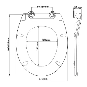 Bemis Click & Clean Slim White Standard Soft close Toilet seat