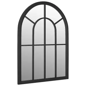 Berkfield Garden Mirror Black 60x45 cm Iron for Outdoor Use