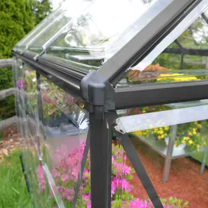 Palram - Canopia Harmony Grey 6X10 Greenhouse with Adjustable vent