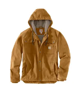 Carhartt Men's Relaxed Fit Sherpa Lined Utlity Jacket Washed Duck Large